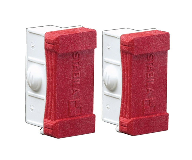 Stabila 20070 Level End Caps, 1.3 in L, Rubber, Red