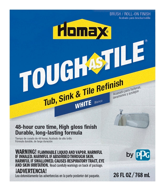 Homax Tough As Tile 3158 Tile Refinish, White, 26 oz