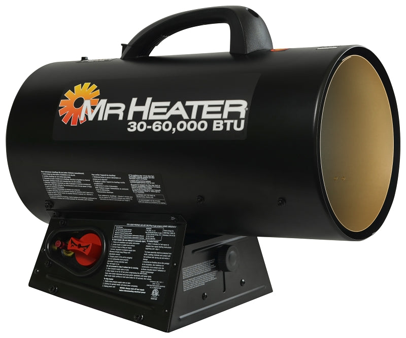 Mr. Heater Contractor F271370 Forced Air Gas Heater, 20 lb Fuel Tank, Propane, 30000 to 60000 Btu, 300 cfm Air