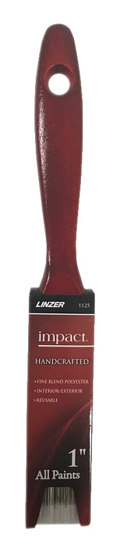 Linzer 1125-1 Paint Brush, 1 in W, 2-1/4 in L Bristle, Polyester Bristle, Varnish Handle