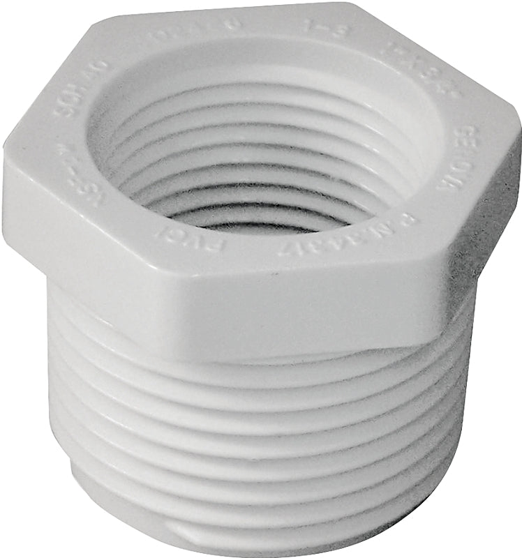 IPEX 435702 Bushing, 1 x 3/4 in, MPT x FPT, PVC, SCH 40 Schedule