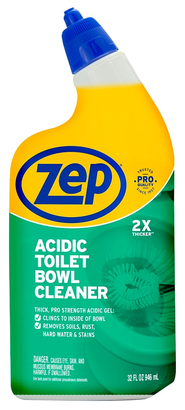 Zep ZUATBC32 Toilet Bowl Cleaner, 1 qt, Liquid, Wintergreen, White