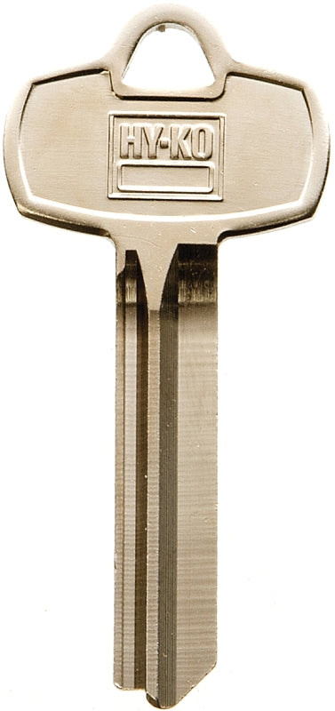 Hy-Ko 11010BE8 Key Blank, Brass, Nickel, For: Best Cabinet, House Locks and Padlocks