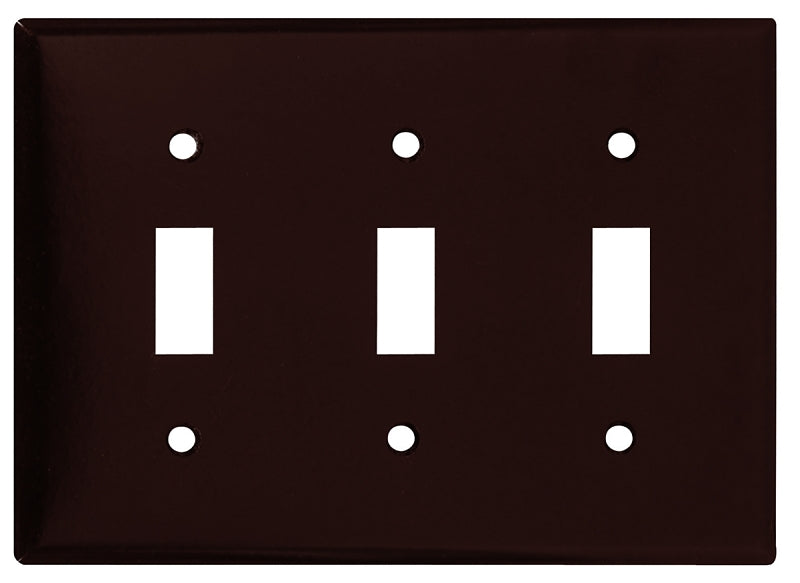 2141B-BOX BRWN SWITCH PLATE 3G