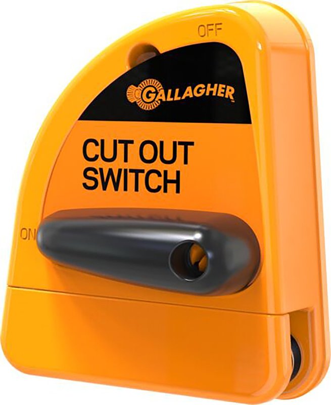 Gallagher G60731 Cut-Out Switch, Plastic, Orange/Yellow