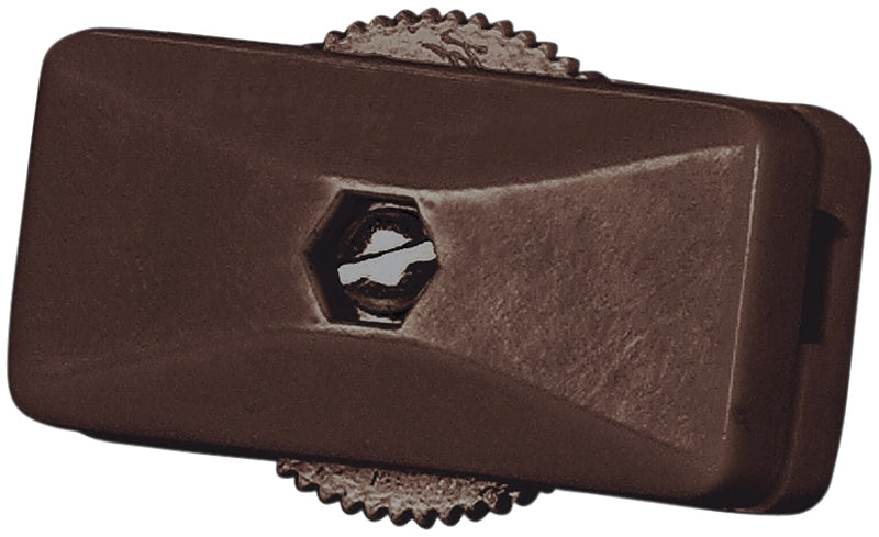 Eaton Wiring Devices BP410B-SP-L Cord Switch, 3 A, 120 V, Screw Terminal, Brown