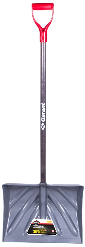 Garant GIPM18KD Snow Shovel, 18 in W Blade, Polypropylene Blade, Stained Ash Handle, D-Grip Handle, 42 in L Handle