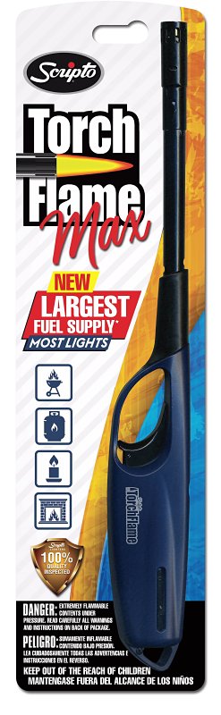 Scripto HW12 Utility Lighter, Butane, Black/Yellow