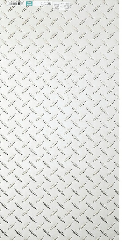 Stanley Hardware 4220BC Series N316-349 Tread Plate, 12 in W, 24 in L, Diamond Tread, Aluminum, Polished