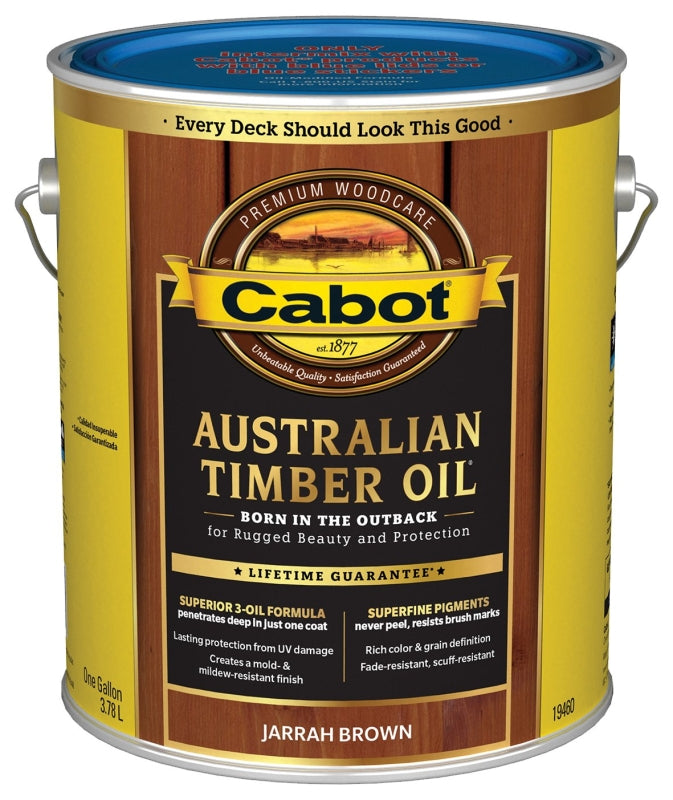 Cabot 19400 Series 140.0019460.007 Australian Timber Oil, Jarrah Brown, Liquid, 1 gal