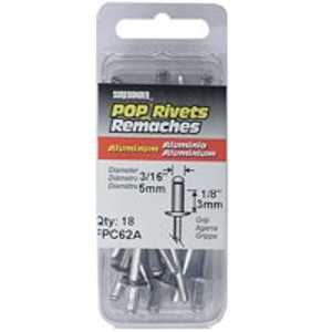 Surebonder FPC62A Pop Rivet, Short, 1/8 in L, Aluminum