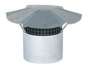 Imperial GV0600 Rain Cap with Arrestor, 8 in Dia, Galvanized Steel