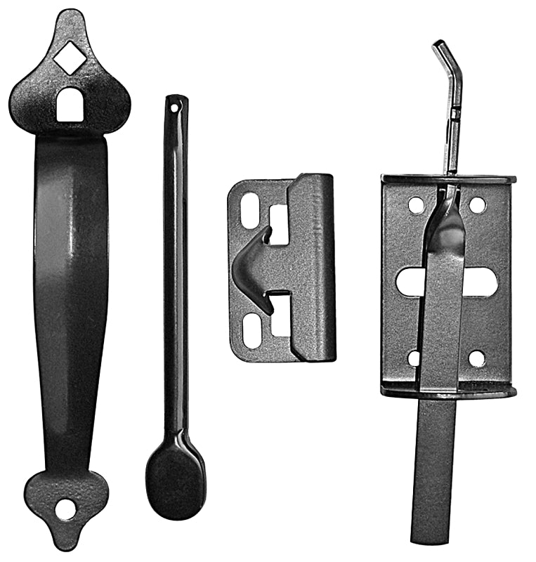 LATCH THUMB GALV STEEL BLK 6IN