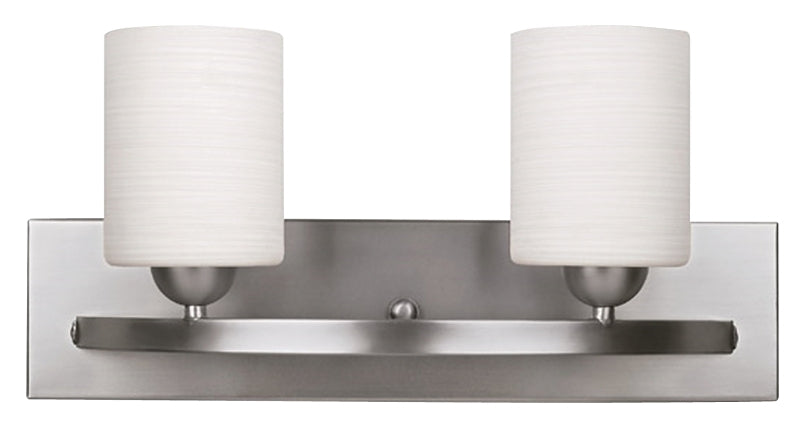 Canarm IVL370A02BPT Vanity Light, 100 W, 2-Lamp, A19 Lamp, Steel Fixture, Brushed Pewter Fixture