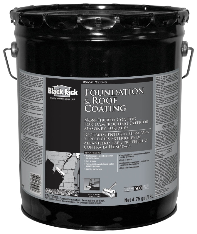 Gardner 0125-GA Foundation and Roof Coating, Black, Liquid, 5 gal Pail