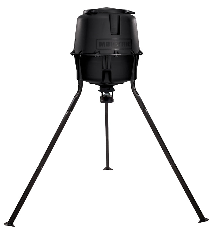 Moultrie MFG-13220 Deer Feeder, 30 gal Hopper, Plastic, Black