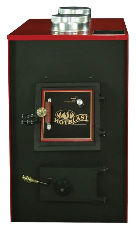 US STOVE 1500 Coal Furnace, 24-1/4 in W, 48 in D, 40-1/4 in H, 139,000 Btu Heating, Cast Iron