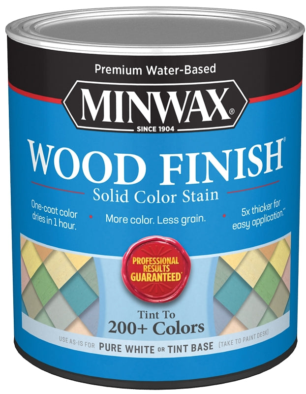 Minwax 108110000 Wood Stain, Solid Stain, Pure White Tint, Liquid, 32 fl-oz