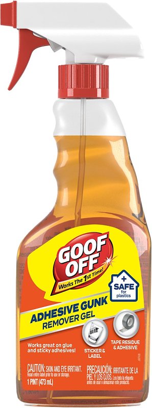 Goof Off FG796 Adhesive Gunk Remover, Gel, Citrus, 16 oz