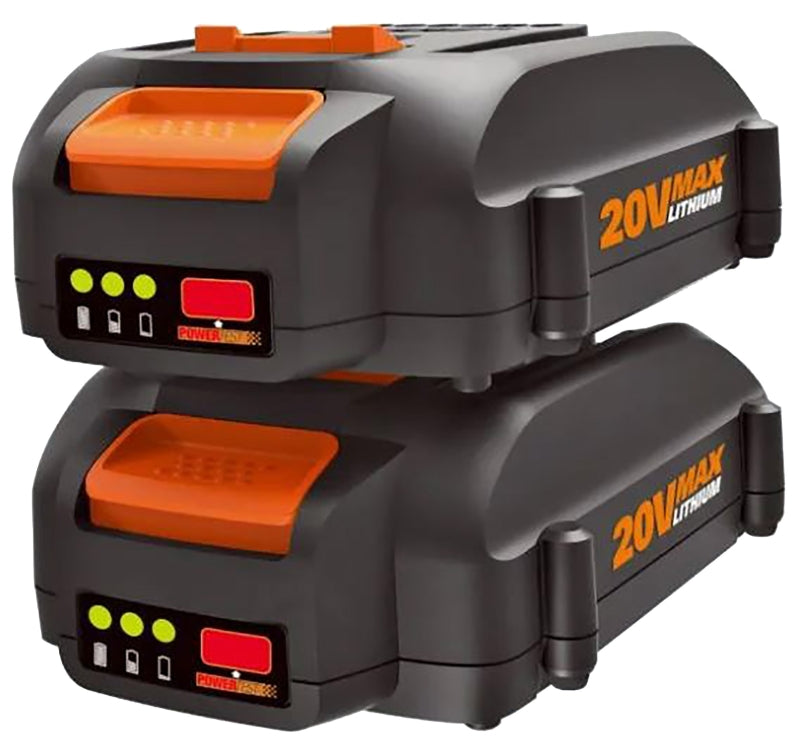 WORX WA3575.2 Battery Pack, 20 V Battery, 2 Ah, 5 hr Charging