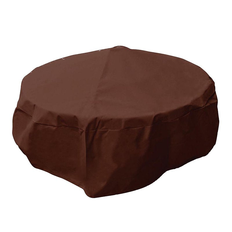 Mr. BAR-B-Q 07844BBGD Firepit Cover, 38 in L, 38 in W, Elastic, Dark Brown