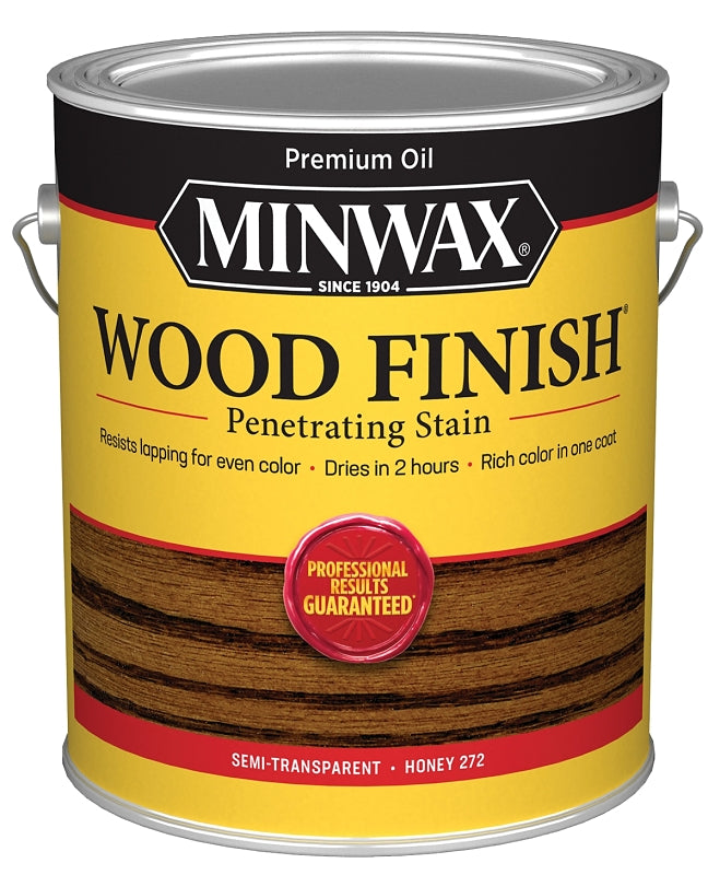 Minwax 711490000 Wood Stain, Honey, Liquid, 1 gal, Can