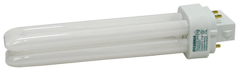 Sylvania 20941 Compact Fluorescent Bulb, 26 W, T4 Lamp, G24Q-3 Lamp Base, 1710 Lumens, 2700 K Color Temp