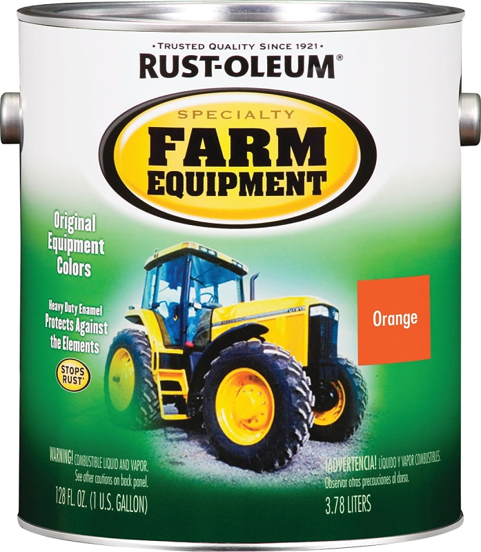 RUST-OLEUM SPECIALTY 7458402 Farm Equipment Enamel, Allis Chalmers Orange, 1 gal Can