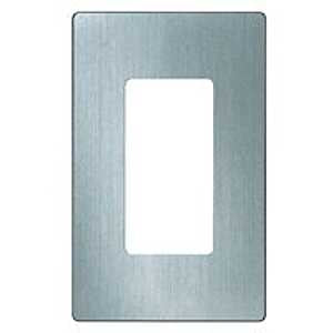 Lutron CW-1-SS Wallplate, 1 -Gang, Stainless Steel, Satin