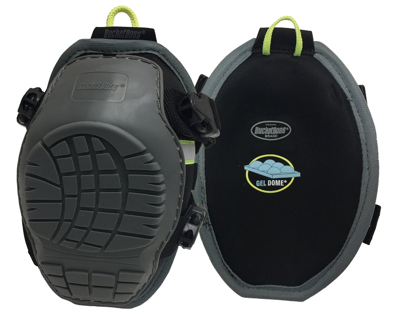 Bucket Boss KneeKeeper HV Series GX2 Molded GelDome Nonmar Knee Pad, Gel Foam Pad, Tri-Buckle Closure