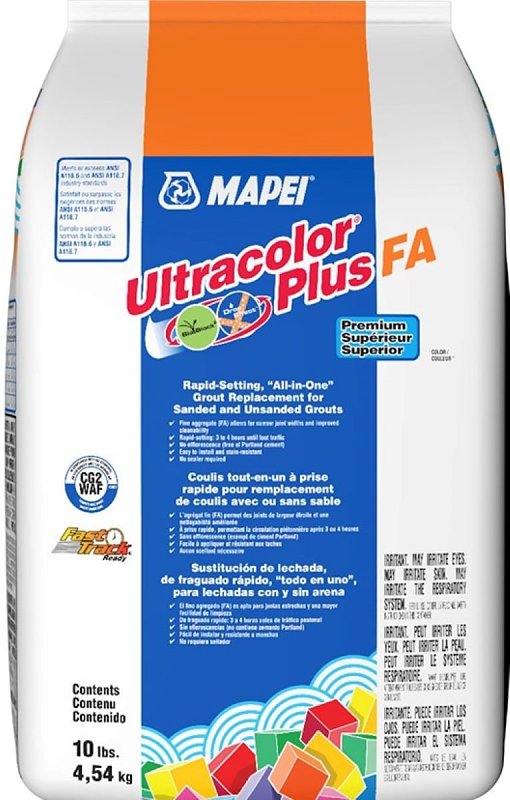 Mapei Ultracolor Plus FA 6BU000105 Floor Grout, Alabaster, 10 lb Bag