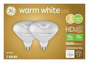 GE Industrial Solutions 45249 LED Bulb, Flood/Spotlight, PAR38 Lamp, 90 W Equivalent, E26 Lamp Base, Dimmable