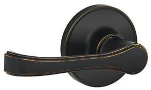 Schlage J Series J170TOR716 Dummy Lever, Mechanical Lock, Aged Bronze, Metal, Residential, 3 Grade