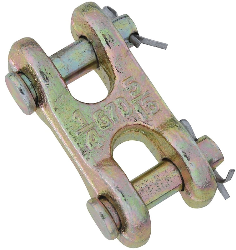 National Hardware 3248BC Series N282-137 Clevis Link, 3/8 in Trade, 6600 lb Working Load, 70 Grade, Steel, Yellow Chrome