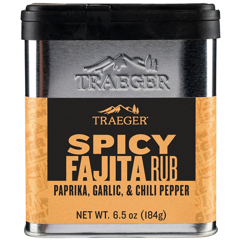 Traeger SPC217 Spicy Fajita Rub, Spicy, Savory, 6.5 oz Tin