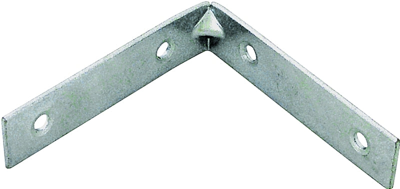 Prosource CB-B04-C4PS Corner Brace, 4 in L, 4 in W, 7/8 in H, Steel, Zinc-Plated, 3.1 mm Thick Material