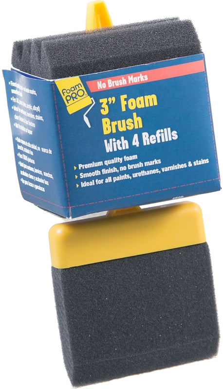 Foampro 73-4 Paint Brush, 3 in W Brush