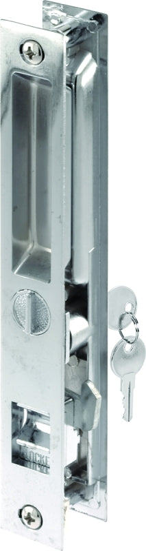 Prime-Line C 1076 Handle Set, Alike Key, Aluminum, Chrome, 1-1/4 in Thick Door