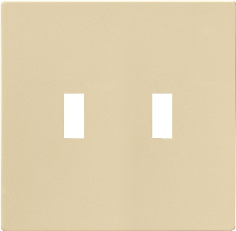 Eaton Wiring Devices PJS2V Wallplate, 4-7/8 in L, 4.94 in W, 2 -Gang, Polycarbonate, Ivory, High-Gloss
