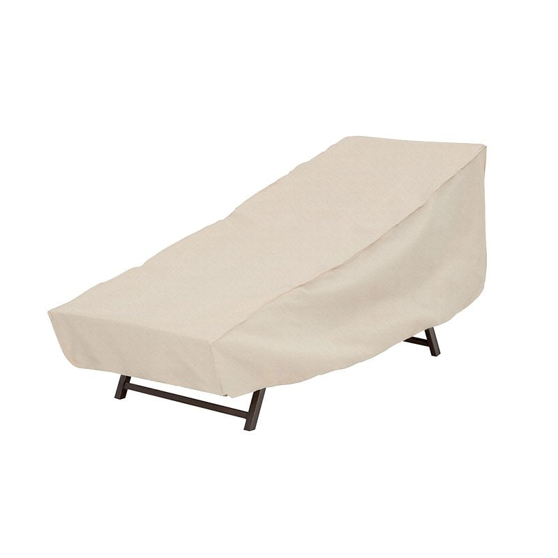 Mr. BAR-B-Q 07835BBGD Chaise Lounger Cover, 28 in L, 30 in W, 76 in H, Elastic, Taupe