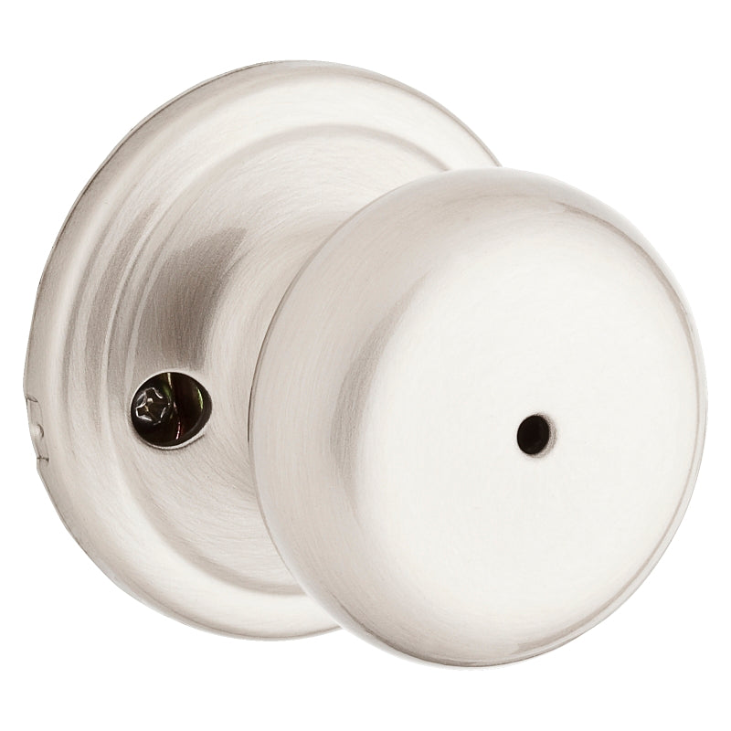 Kwikset Signature Series 730H156ALRCSBX Privacy Door Knob, Satin Nickel, Interior Locking, Reversible Hand