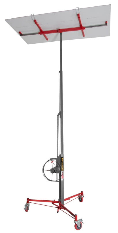 Metaltech I-BMDPL Drywall and Panel Hoist, 200 lb, Plastic/Steel, Gray/Red, 60-1/4 in L, 48-3/4 in W, 58-1/4 in H