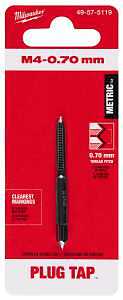 Milwaukee 49-57-5119 Straight Flute Plug Tap, M4x0.7 Thread, HCS