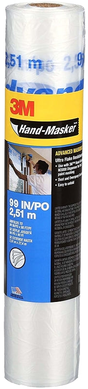 3M Hand-Masker AMF99 Advanced Masking Film, 99 ft L, 99 in W, Plastic Backing