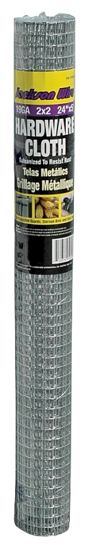 Jackson Wire 11 03 12 13 Hardware Cloth, 5 ft L, 24 in W, 19 Gauge, 1/2 x 1/2 in Mesh, Galvanized