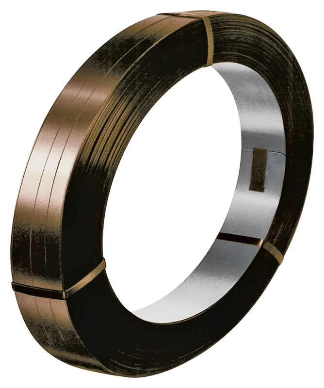 TransTech Signode ST-SSM85207 Regular-Duty Strapping Coil, 1710 ft L, 3/4 in W, 0.023 Thick Material, Steel, Brown