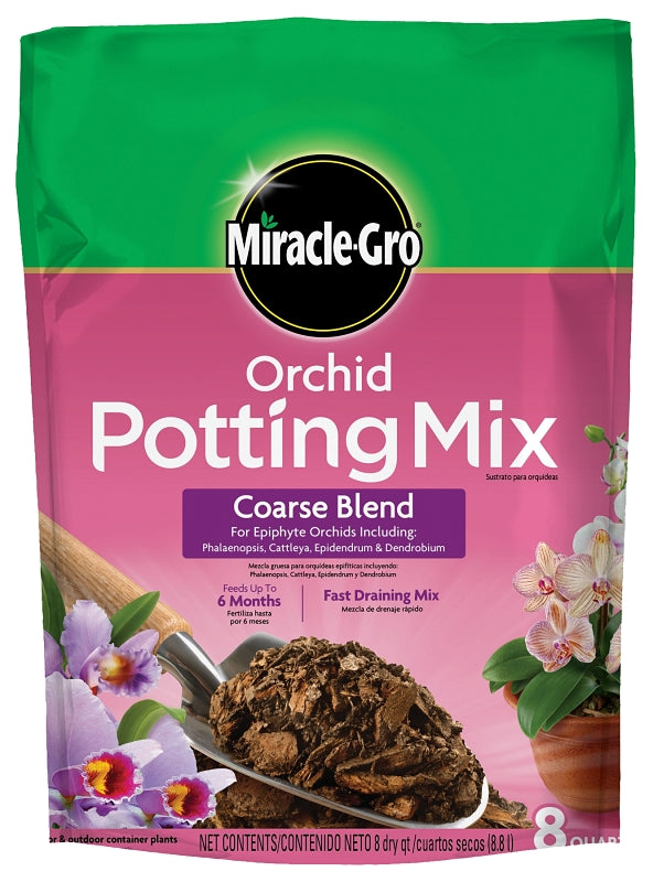 Miracle-Gro 74778300 Orchid Potting Mix Coarse Blend, 8 qt Bag