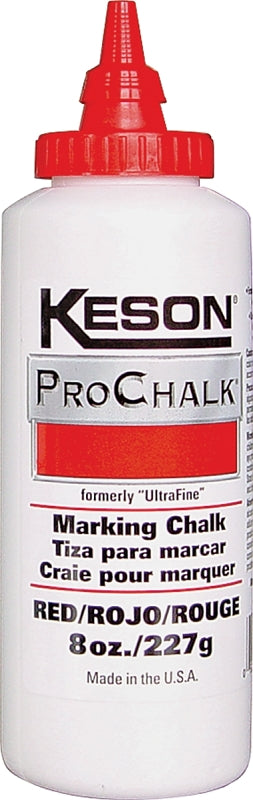 Keson PROCHALK Series 8R Marking Chalk Refill, Red, Permanent