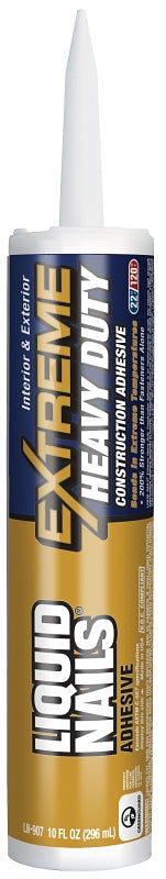 Liquid Nails LN-907 Construction Adhesive, White, 10 oz Cartridge