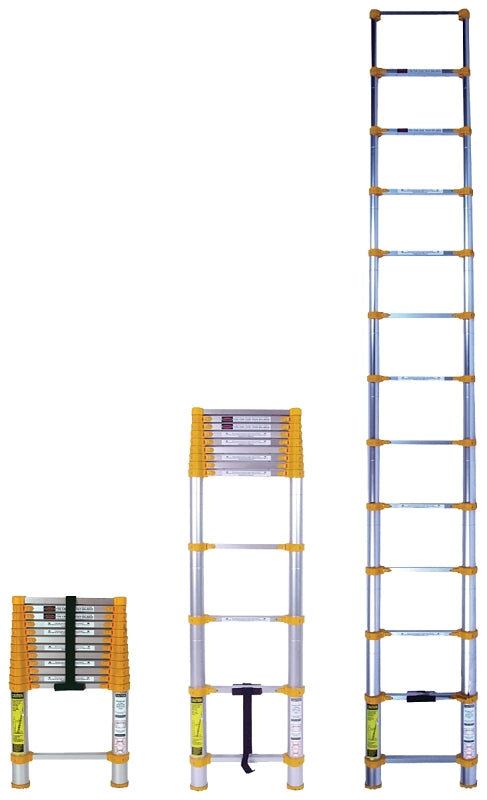 Xtend+Climb Home Series 770P Telescoping Ladder, 16-1/2 ft Max Reach H, 13-Step, 250 lb, 1-1/2 in D Step, Aluminum